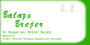 balazs brejer business card